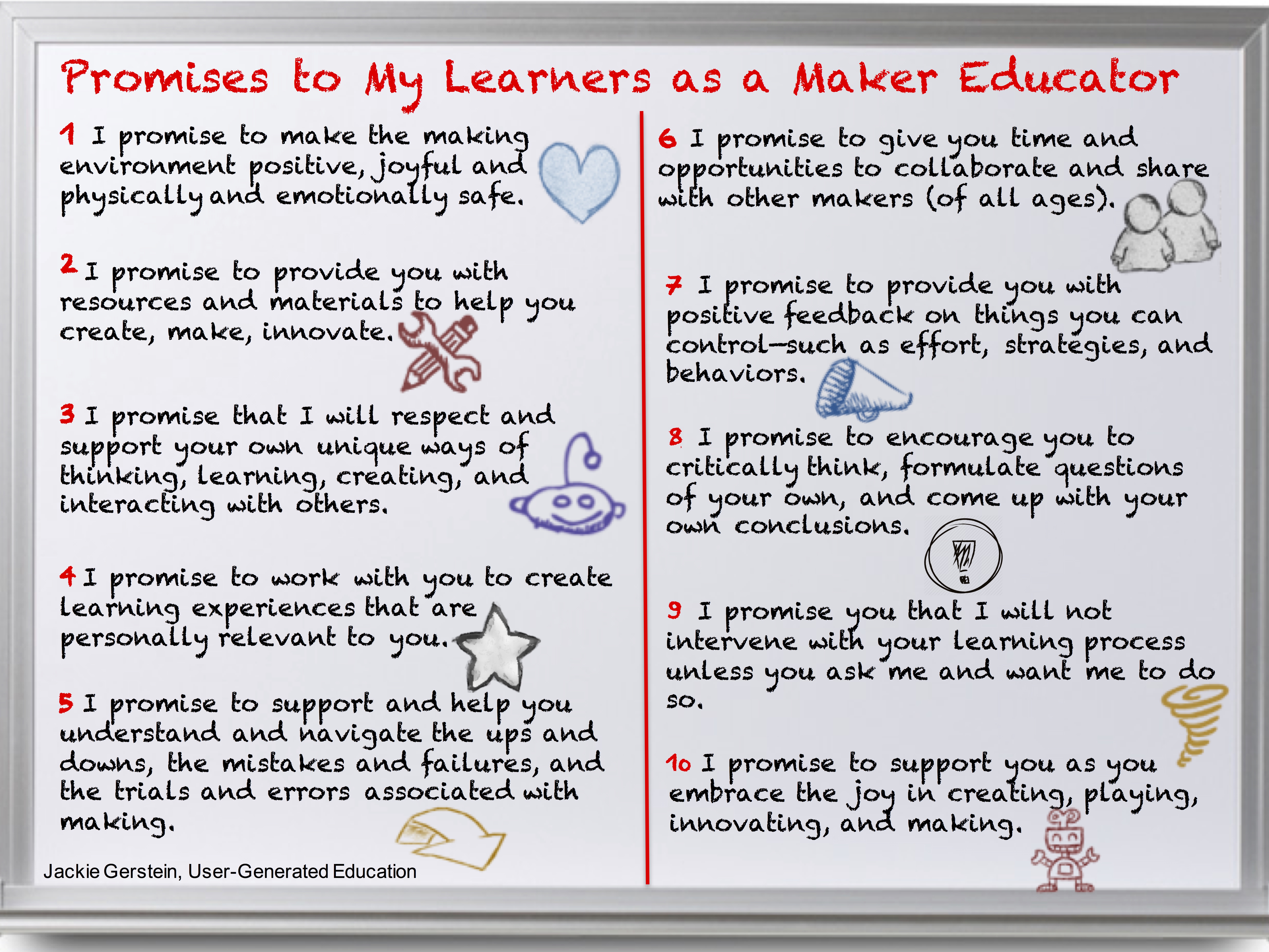 Promises to My Learners as a Maker Educator